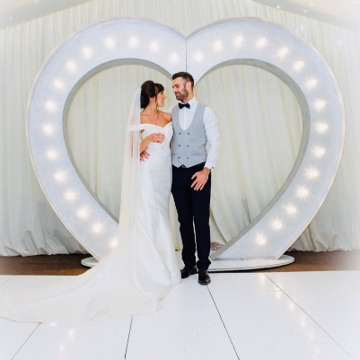 New illuminated love heart is the perfect touch for your wedding!