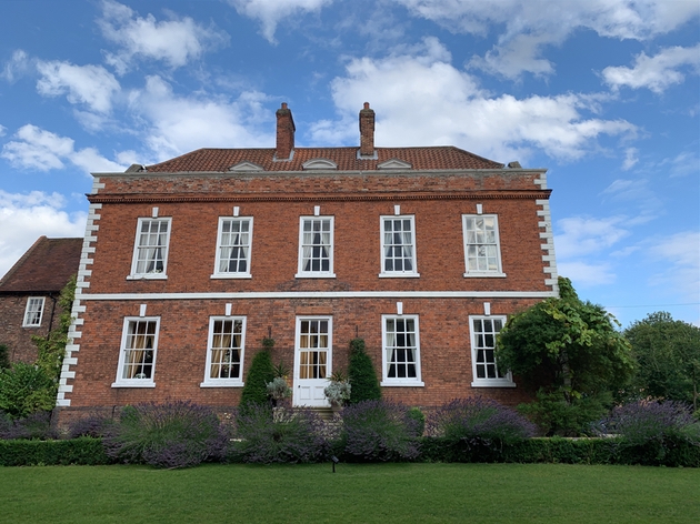 Blue skies over Bardney Hall in North Lincolnshire