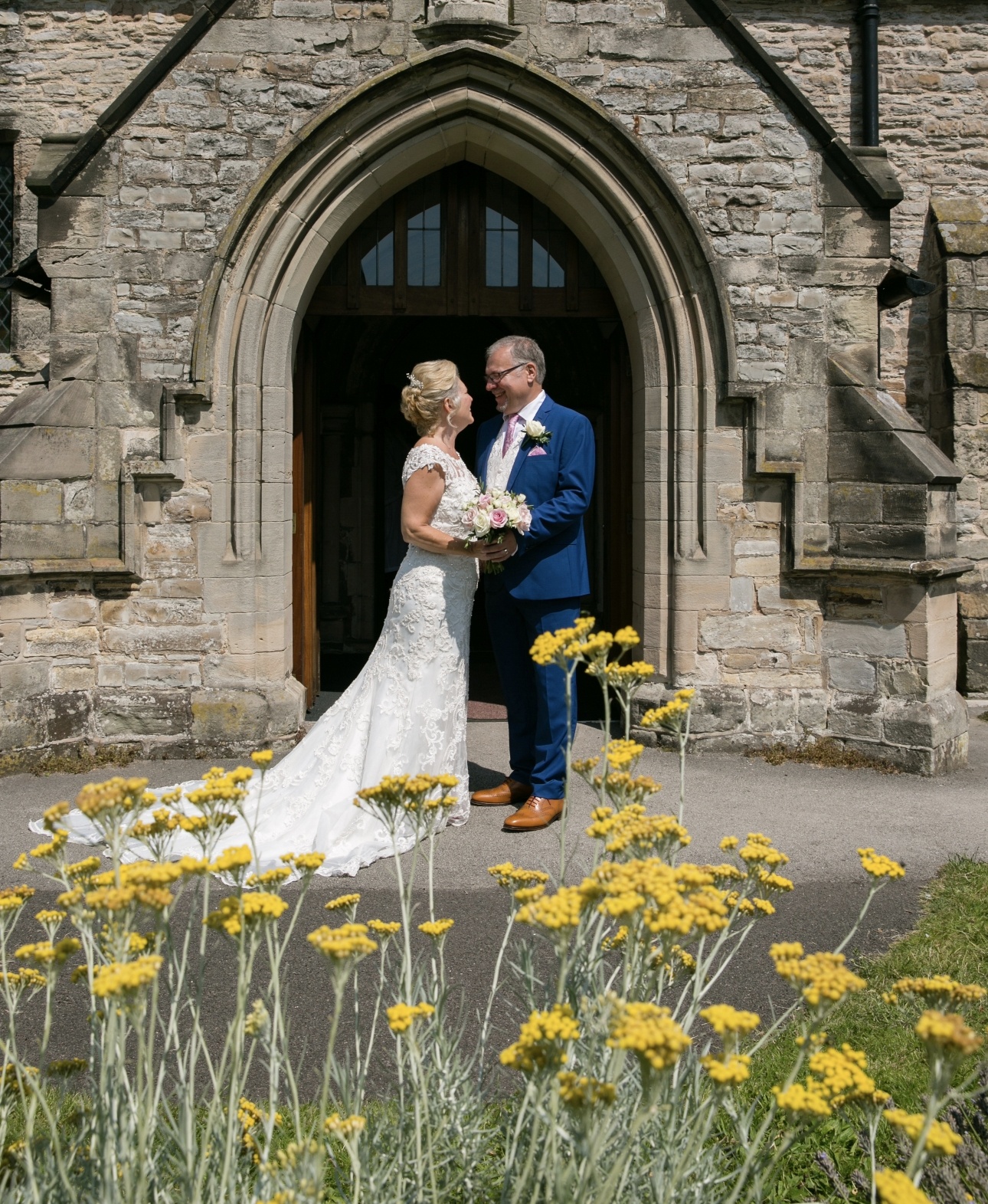 Couple infront of church