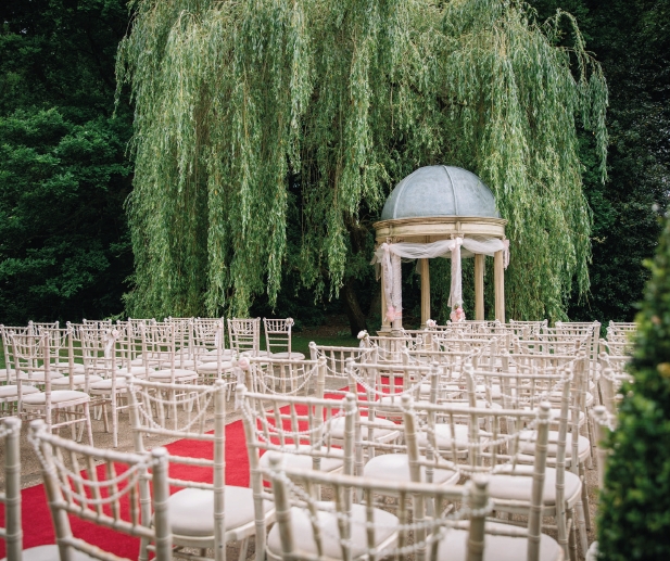 The Dower House Hotel's outdoor ceremony space 