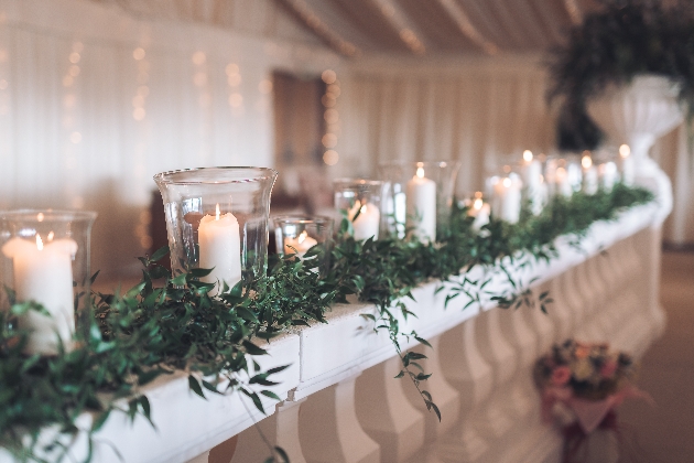 Candles and foliage