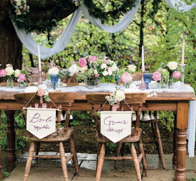 Outdoor reception at Barnsdale Gardens