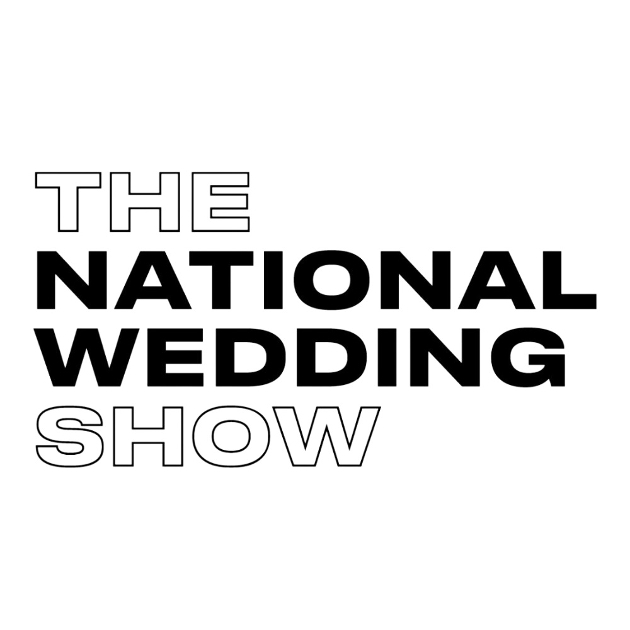 national wedding show logo black writing